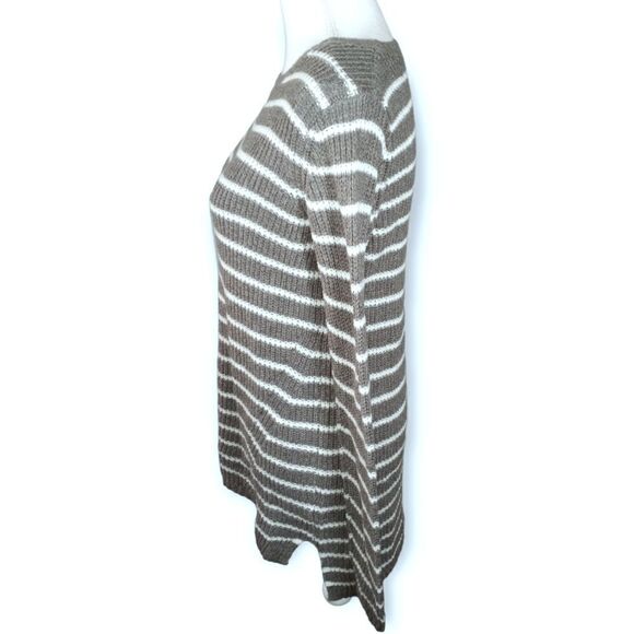 MERONA GRAY & WHITE STRIPE SWEATER SZ.M EUC - Picture 2 of 5